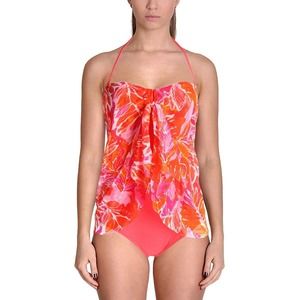 Ralph Lauren Flyaway One-Piece Swimsuit Orange 4